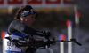 Lena Haecki of Switzerland getting ready for shooting in the Women relay race of IBU Biathlon World Cup in Hochfilzen, Austria. Women relay race of IBU Biathlon World cup was held on Sunday, 13th of December 2015 in Hochfilzen, Austria.
