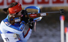 Annukka Siltakorpi of Finland shooting in the Women relay race of IBU Biathlon World Cup in Hochfilzen, Austria. Women relay race of IBU Biathlon World cup was held on Sunday, 13th of December 2015 in Hochfilzen, Austria.
