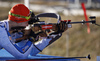 Olli Hiidensalo of Finland during zeroing before start of the Men relay race of IBU Biathlon World Cup in Hochfilzen, Austria. Men relay race of IBU Biathlon World cup was held on Sunday, 13th of December 2015 in Hochfilzen, Austria.
