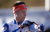 Mikko Loukkaanhuhta of Finland during zeroing before start of the Men relay race of IBU Biathlon World Cup in Hochfilzen, Austria. Men relay race of IBU Biathlon World cup was held on Sunday, 13th of December 2015 in Hochfilzen, Austria.
