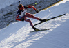 Evgeniy Garanichev of Russia skiing in the Men relay race of IBU Biathlon World Cup in Hochfilzen, Austria. Men relay race of IBU Biathlon World cup was held on Sunday, 13th of December 2015 in Hochfilzen, Austria.
