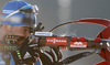 Dmitry Malyshko of Russia shooting in the Men relay race of IBU Biathlon World Cup in Hochfilzen, Austria. Men relay race of IBU Biathlon World cup was held on Sunday, 13th of December 2015 in Hochfilzen, Austria.
