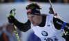 Jeremy Finello of Switzerland leaving shooting range in the Men relay race of IBU Biathlon World Cup in Hochfilzen, Austria. Men relay race of IBU Biathlon World cup was held on Sunday, 13th of December 2015 in Hochfilzen, Austria.
