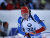 Mikko Loukkaanhuhta of Finland leaving shooting range during the Men relay race of IBU Biathlon World Cup in Hochfilzen, Austria. Men relay race of IBU Biathlon World cup was held on Sunday, 13th of December 2015 in Hochfilzen, Austria.
