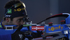 Martin Fourcade of France shooting in the Men relay race of IBU Biathlon World Cup in Hochfilzen, Austria. Men relay race of IBU Biathlon World cup was held on Sunday, 13th of December 2015 in Hochfilzen, Austria.
