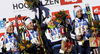 Dorothea Wierer of Italy, Federica Sanfilippo of Italy, Karin Oberhofer of Italy, Lisa Vittozzi of Italy celebrate their medals won in the Women relay race of IBU Biathlon World Cup in Hochfilzen, Austria. Women relay race of IBU Biathlon World cup was held on Sunday, 13th of December 2015 in Hochfilzen, Austria.

