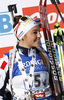 Dorothea Wierer of Italy celebrate her medal won in the Women relay race of IBU Biathlon World Cup in Hochfilzen, Austria. Women relay race of IBU Biathlon World cup was held on Sunday, 13th of December 2015 in Hochfilzen, Austria.
