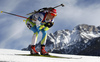 Andreja Mali of Slovenia skiing during the Women relay race of IBU Biathlon World Cup in Hochfilzen, Austria. Women relay race of IBU Biathlon World cup was held on Sunday, 13th of December 2015 in Hochfilzen, Austria.
