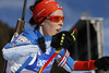 Annukka Siltakorpi of Finland skiing during the Women relay race of IBU Biathlon World Cup in Hochfilzen, Austria. Women relay race of IBU Biathlon World cup was held on Sunday, 13th of December 2015 in Hochfilzen, Austria.

