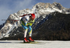 Jakov Fak of Slovenia skiing during the Men relay race of IBU Biathlon World Cup in Hochfilzen, Austria. Men relay race of IBU Biathlon World cup was held on Sunday, 13th of December 2015 in Hochfilzen, Austria.
