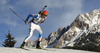 Olli Hiidensalo of Finland skiing during the Men relay race of IBU Biathlon World Cup in Hochfilzen, Austria. Men relay race of IBU Biathlon World cup was held on Sunday, 13th of December 2015 in Hochfilzen, Austria.
