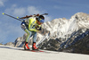 Ted Armgren of Sweden skiing during the Men relay race of IBU Biathlon World Cup in Hochfilzen, Austria. Men relay race of IBU Biathlon World cup was held on Sunday, 13th of December 2015 in Hochfilzen, Austria.
