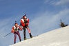 Nathan Smith of Canada skiing during the Men relay race of IBU Biathlon World Cup in Hochfilzen, Austria. Men relay race of IBU Biathlon World cup was held on Sunday, 13th of December 2015 in Hochfilzen, Austria.
