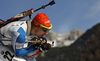 Olli Hiidensalo of Finland skiing during the Men relay race of IBU Biathlon World Cup in Hochfilzen, Austria. Men relay race of IBU Biathlon World cup was held on Sunday, 13th of December 2015 in Hochfilzen, Austria.
