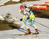 Rok Trsan of Slovenia skiing during the Men relay race of IBU Biathlon World Cup in Hochfilzen, Austria. Men relay race of IBU Biathlon World cup was held on Sunday, 13th of December 2015 in Hochfilzen, Austria.
