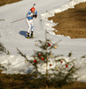 Matti Hakala of Finland skiing during the Men relay race of IBU Biathlon World Cup in Hochfilzen, Austria. Men relay race of IBU Biathlon World cup was held on Sunday, 13th of December 2015 in Hochfilzen, Austria.
