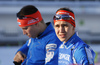 Mikael Koivunen of Finland during zeroing before start of the Men sprint race of IBU Biathlon World Cup in Pokljuka, Slovenia. Men sprint race of IBU Biathlon World cup was held on Thursday, 17th of December 2015 in Pokljuka, Slovenia.

