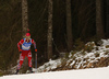 Second placed Ole Einar Bjoerndalen of Norway skiing during the Men sprint race of IBU Biathlon World Cup in Pokljuka, Slovenia. Men sprint race of IBU Biathlon World cup was held on Thursday, 17th of December 2015 in Pokljuka, Slovenia.
