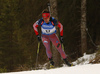 Third placed Evgeniy Garanichev of Russia skiing during the Men sprint race of IBU Biathlon World Cup in Pokljuka, Slovenia. Men sprint race of IBU Biathlon World cup was held on Thursday, 17th of December 2015 in Pokljuka, Slovenia.

