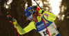 Fredrik Lindstroem of Sweden skiing during the Men sprint race of IBU Biathlon World Cup in Pokljuka, Slovenia. Men sprint race of IBU Biathlon World cup was held on Thursday, 17th of December 2015 in Pokljuka, Slovenia.
