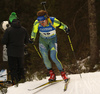 Peppe Femling of Sweden skiing during the Men sprint race of IBU Biathlon World Cup in Pokljuka, Slovenia. Men sprint race of IBU Biathlon World cup was held on Thursday, 17th of December 2015 in Pokljuka, Slovenia.
