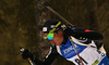 Jeremy Finello of Switzerland skiing during the Men sprint race of IBU Biathlon World Cup in Pokljuka, Slovenia. Men sprint race of IBU Biathlon World cup was held on Thursday, 17th of December 2015 in Pokljuka, Slovenia.
