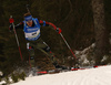 Winner Simon Schempp of Germany skiing during the Men sprint race of IBU Biathlon World Cup in Pokljuka, Slovenia. Men sprint race of IBU Biathlon World cup was held on Thursday, 17th of December 2015 in Pokljuka, Slovenia.
