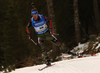 Winner Simon Schempp of Germany skiing during the Men sprint race of IBU Biathlon World Cup in Pokljuka, Slovenia. Men sprint race of IBU Biathlon World cup was held on Thursday, 17th of December 2015 in Pokljuka, Slovenia.
