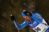 Fourth placed Alexey Slepov of Russia skiing during the Men sprint race of IBU Biathlon World Cup in Pokljuka, Slovenia. Men sprint race of IBU Biathlon World cup was held on Thursday, 17th of December 2015 in Pokljuka, Slovenia.
