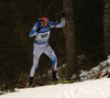 Mikael Koivunen of Finland skiing during the Men sprint race of IBU Biathlon World Cup in Pokljuka, Slovenia. Men sprint race of IBU Biathlon World cup was held on Thursday, 17th of December 2015 in Pokljuka, Slovenia.
