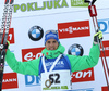 Simon Schempp of Germany celebrate his medal won in the Men sprint race of IBU Biathlon World Cup in Pokljuka, Slovenia. Men sprint race of IBU Biathlon World cup was held on Thursday, 17th of December 2015 in Pokljuka, Slovenia.
