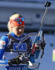 Kaisa Makarainen of Finland during zeroing before start of the Women sprint race of IBU Biathlon World Cup in Pokljuka, Slovenia. Women sprint race of IBU Biathlon World cup was held on Friday, 18th of December 2015 in Pokljuka, Slovenia.
