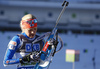 Kaisa Makarainen of Finland during zeroing before start of the Women sprint race of IBU Biathlon World Cup in Pokljuka, Slovenia. Women sprint race of IBU Biathlon World cup was held on Friday, 18th of December 2015 in Pokljuka, Slovenia.
