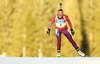 Susan Dunklee of USA skiing in the Women sprint race of IBU Biathlon World Cup in Pokljuka, Slovenia. Women sprint race of IBU Biathlon World cup was held on Friday, 18th of December 2015 in Pokljuka, Slovenia.

