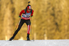 Rosanna Crawford of Canada skiing in the Women sprint race of IBU Biathlon World Cup in Pokljuka, Slovenia. Women sprint race of IBU Biathlon World cup was held on Friday, 18th of December 2015 in Pokljuka, Slovenia.
