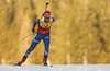 Fifth placed Gabriela Soukalova of Czech skiing in the Women sprint race of IBU Biathlon World Cup in Pokljuka, Slovenia. Women sprint race of IBU Biathlon World cup was held on Friday, 18th of December 2015 in Pokljuka, Slovenia.

