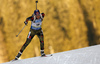 Miriam Goessner of Germany skiing in the Women sprint race of IBU Biathlon World Cup in Pokljuka, Slovenia. Women sprint race of IBU Biathlon World cup was held on Friday, 18th of December 2015 in Pokljuka, Slovenia.
