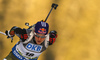Miriam Goessner of Germany skiing in the Women sprint race of IBU Biathlon World Cup in Pokljuka, Slovenia. Women sprint race of IBU Biathlon World cup was held on Friday, 18th of December 2015 in Pokljuka, Slovenia.

