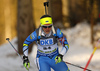 Johanna Talihaerm of Estonia skiing in the Women sprint race of IBU Biathlon World Cup in Pokljuka, Slovenia. Women sprint race of IBU Biathlon World cup was held on Friday, 18th of December 2015 in Pokljuka, Slovenia.
