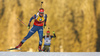 Gabriela Soukalova of Czech skiing in the Women sprint race of IBU Biathlon World Cup in Pokljuka, Slovenia. Women sprint race of IBU Biathlon World cup was held on Friday, 18th of December 2015 in Pokljuka, Slovenia.
