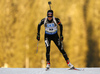Aita Gasparin of Switzerland skiing in the Women sprint race of IBU Biathlon World Cup in Pokljuka, Slovenia. Women sprint race of IBU Biathlon World cup was held on Friday, 18th of December 2015 in Pokljuka, Slovenia.
