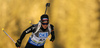 Aita Gasparin of Switzerland skiing in the Women sprint race of IBU Biathlon World Cup in Pokljuka, Slovenia. Women sprint race of IBU Biathlon World cup was held on Friday, 18th of December 2015 in Pokljuka, Slovenia.
