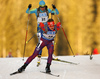 Hannah Dreissigacker of USA skiing in the Women sprint race of IBU Biathlon World Cup in Pokljuka, Slovenia. Women sprint race of IBU Biathlon World cup was held on Friday, 18th of December 2015 in Pokljuka, Slovenia.
