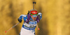 Mari Laukkanen of Finland skiing in the Women sprint race of IBU Biathlon World Cup in Pokljuka, Slovenia. Women sprint race of IBU Biathlon World cup was held on Friday, 18th of December 2015 in Pokljuka, Slovenia.
