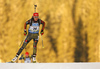 Maren Hammerschmidt of Germany skiing in the Women sprint race of IBU Biathlon World Cup in Pokljuka, Slovenia. Women sprint race of IBU Biathlon World cup was held on Friday, 18th of December 2015 in Pokljuka, Slovenia.
