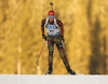 Vanessa Hinz of Germany skiing in the Women sprint race of IBU Biathlon World Cup in Pokljuka, Slovenia. Women sprint race of IBU Biathlon World cup was held on Friday, 18th of December 2015 in Pokljuka, Slovenia.
