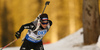 Aita Gasparin of Switzerland skiing in the Women sprint race of IBU Biathlon World Cup in Pokljuka, Slovenia. Women sprint race of IBU Biathlon World cup was held on Friday, 18th of December 2015 in Pokljuka, Slovenia.

