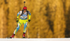 Anja Erzen of Slovenia skiing in the Women sprint race of IBU Biathlon World Cup in Pokljuka, Slovenia. Women sprint race of IBU Biathlon World cup was held on Friday, 18th of December 2015 in Pokljuka, Slovenia.
