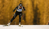 Lena Haecki of Switzerland skiing in the Women sprint race of IBU Biathlon World Cup in Pokljuka, Slovenia. Women sprint race of IBU Biathlon World cup was held on Friday, 18th of December 2015 in Pokljuka, Slovenia.
