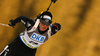 Lena Haecki of Switzerland skiing in the Women sprint race of IBU Biathlon World Cup in Pokljuka, Slovenia. Women sprint race of IBU Biathlon World cup was held on Friday, 18th of December 2015 in Pokljuka, Slovenia.
